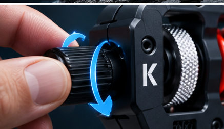 Close-up of adjustable resistance mechanism