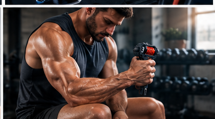 A person using GripForge during a training routine