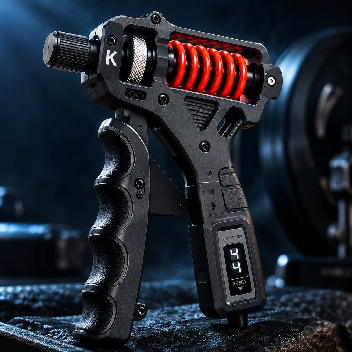 Close-up of the GripForge training device